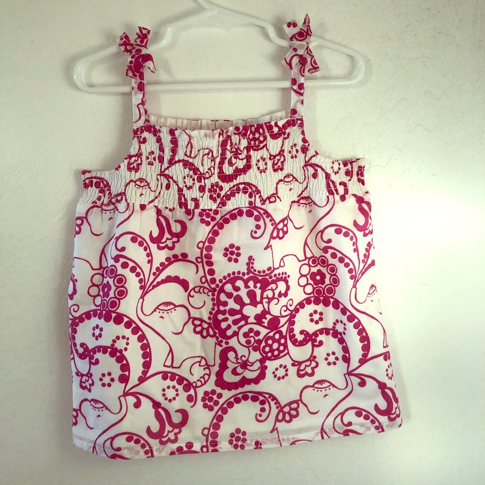 Spaghetti strap floral pattern tank top